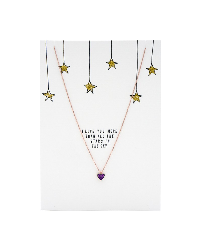 Gift Card Necklace Love and Stars