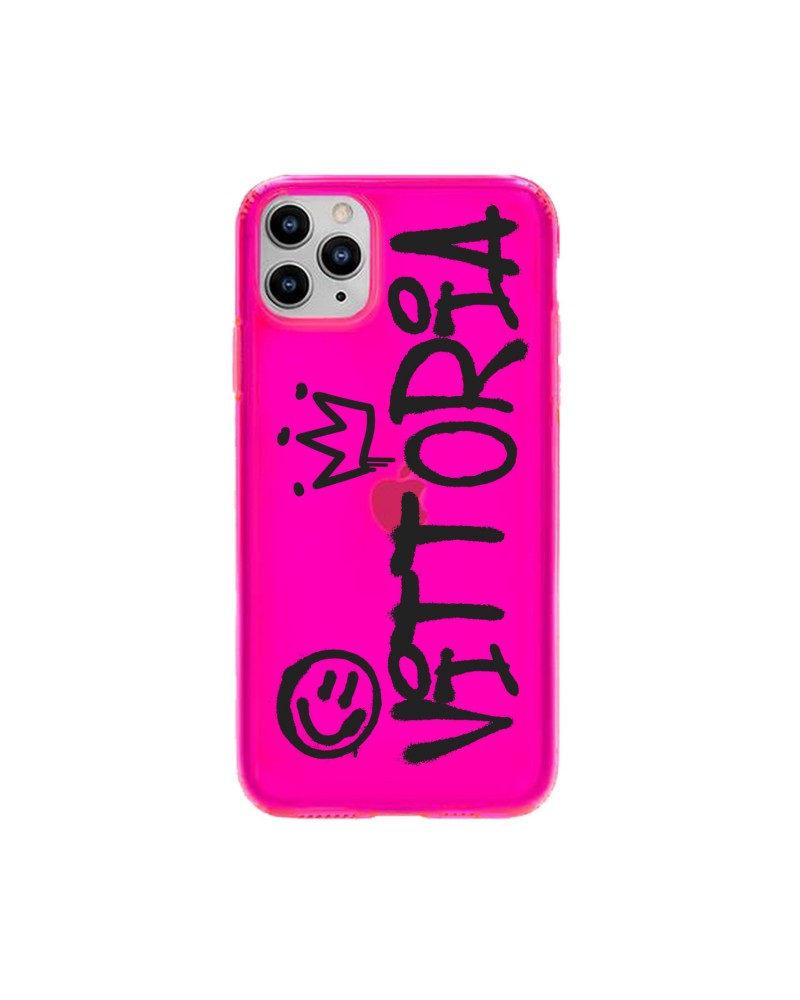 Fuxia Graffiti iPhone Case