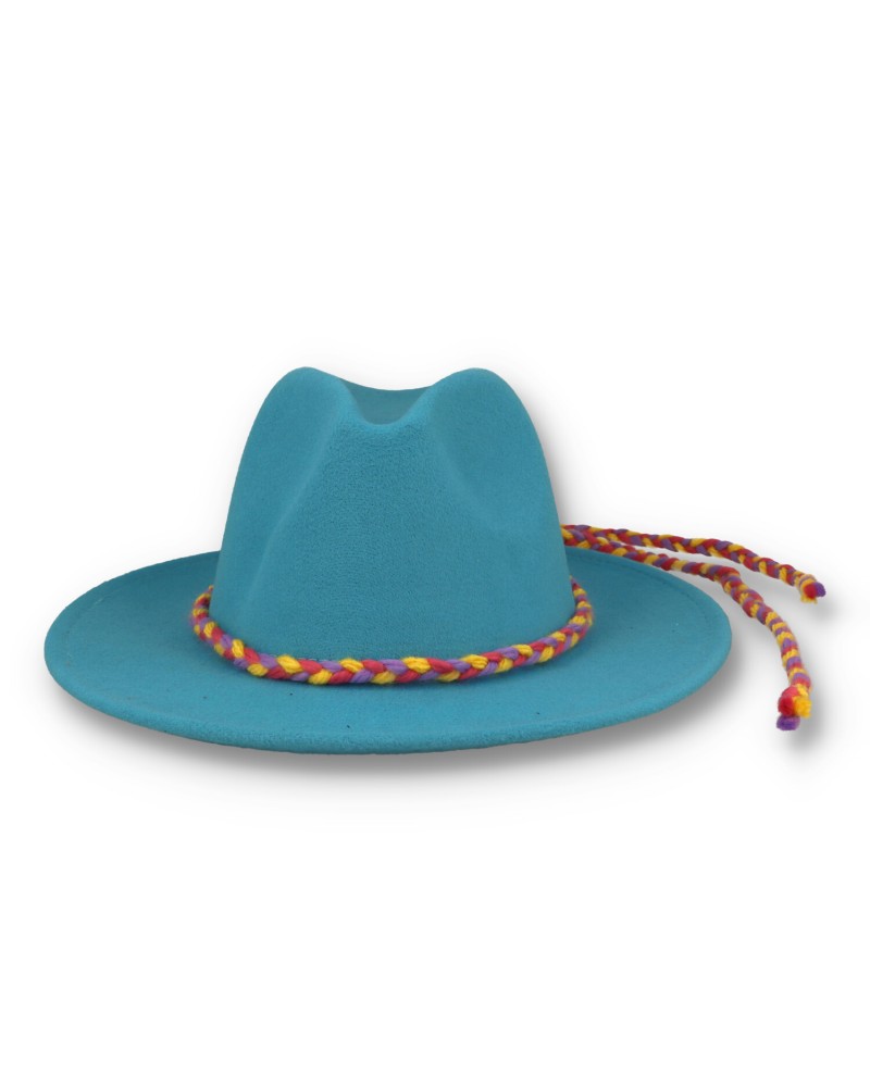 Bogey turquoise Fedora hat