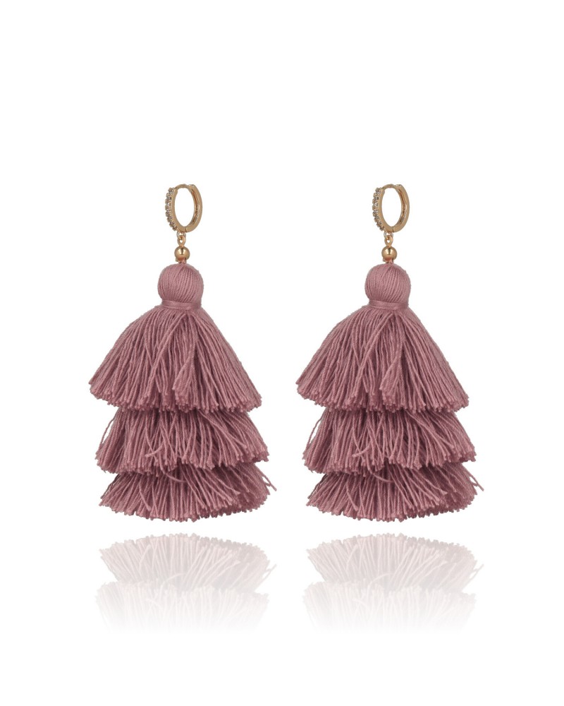 Soraya earrings antique pink color