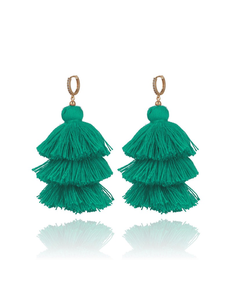 Soraya earrings petrol green
